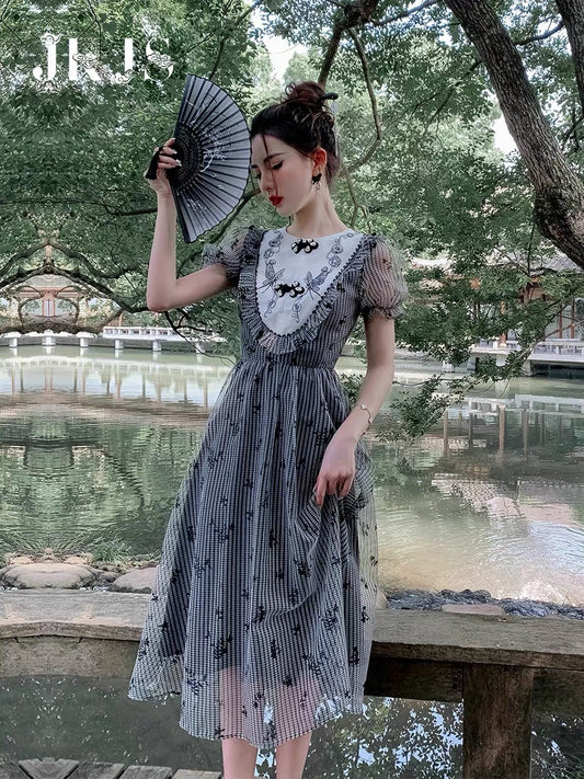 Cheongsam young temperament high-end summer 2022 new female national style improved high-end new Chinese dress 1523