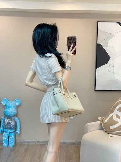 Suit women's summer 2022 new small fragrance style high-end fashion foreign style casual sports shorts two-piece trendy