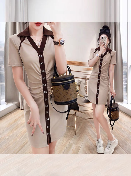 Casual skirt women's summer 2022 new women's clothing small temperament shirt bag hip sweet and spicy dress cool