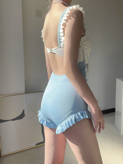Honey Dream swimsuit female pure desire wind hot spring conservative new one-piece Korean ins cover belly slimming suspenders sexy