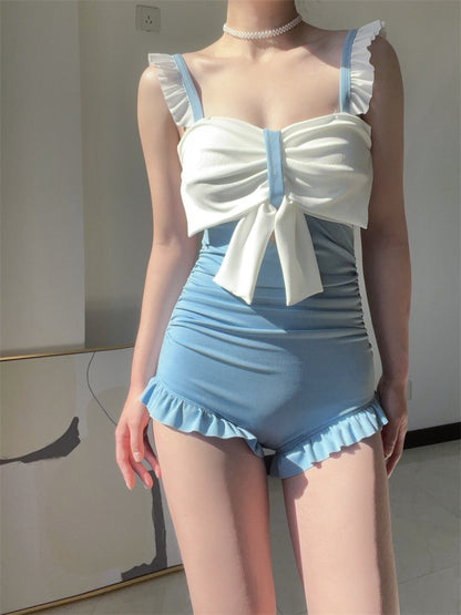 Honey Dream swimsuit female pure desire wind hot spring conservative new one-piece Korean ins cover belly slimming suspenders sexy