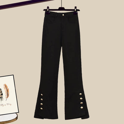 Milky style wears early spring outfits, hot girls wear a whole suit, women's spring sweet and light luxury two-piece trousers