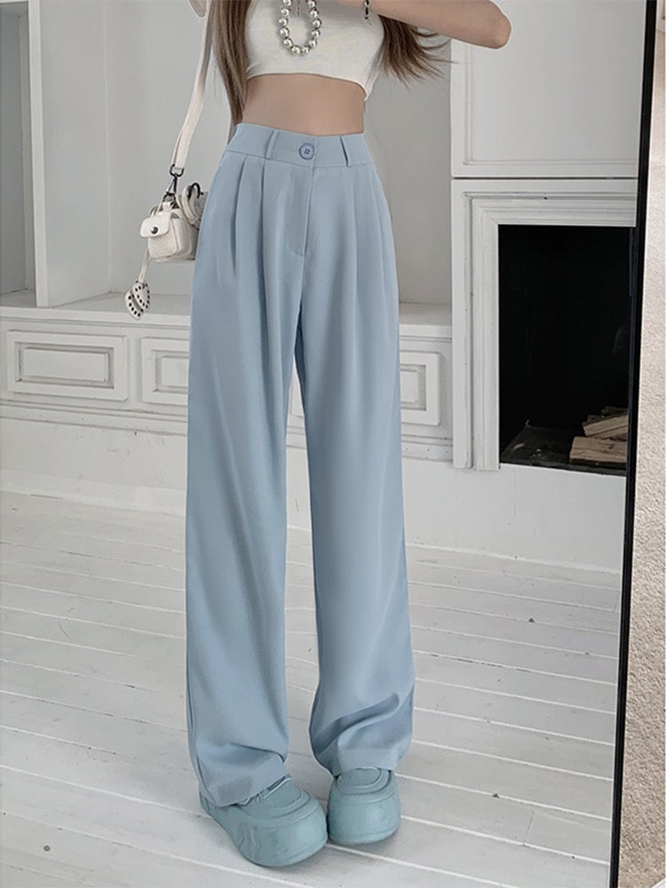 Black suit pants elastic waist thin casual pants summer pants loose wi Lee Nhi Boutique Black suit pants elastic waist thin casual pants summer pants loose wi Lee Nhi Boutique