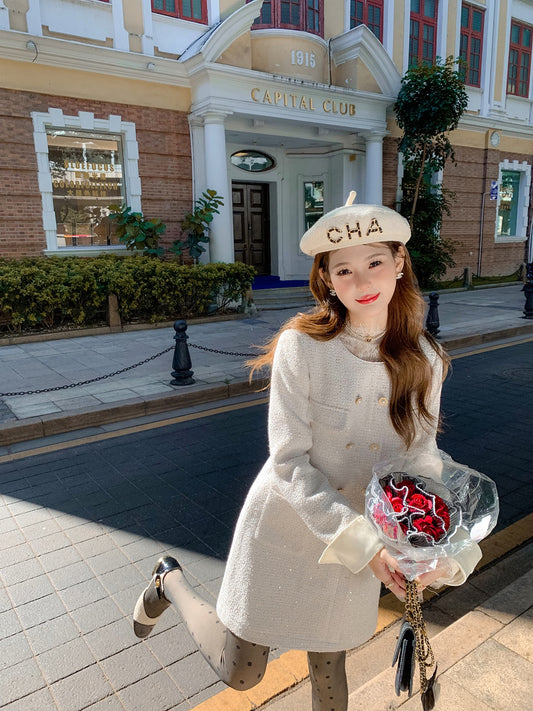 Fish Rabbit's Rabbit Fragrant Dress Women's Autumn and Winter Temperament Ladies' Skirt Straight Fit Slim Dress