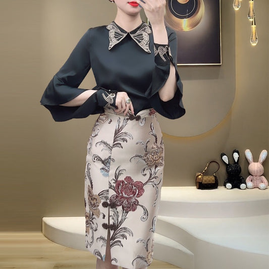 Professional suit women's spring 2023 new women's clothing celebrity temperament casual fashion thin high-end two-piece suit