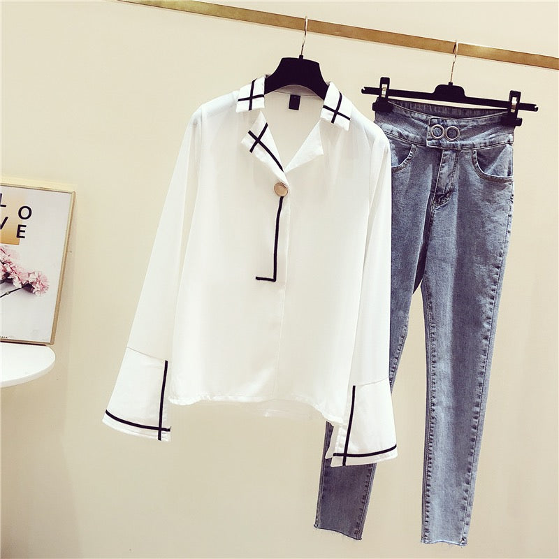 Shirt women's new 2022 early autumn design sense niche French chic white shirt women's long-sleeved Hong Kong style high-end sense