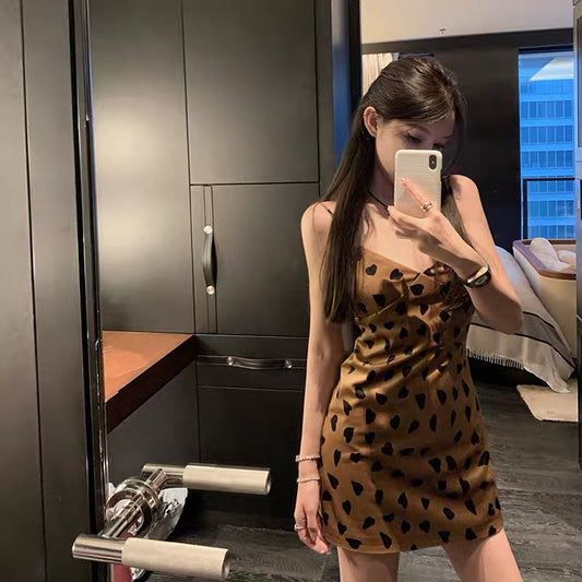 Good morning Fanfan velvet composite suspender dress summer women's waist is thin and pure desire design niche skirt 1481