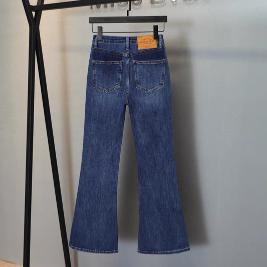 Early autumn new fashionable age-reducing wide-leg jeans
