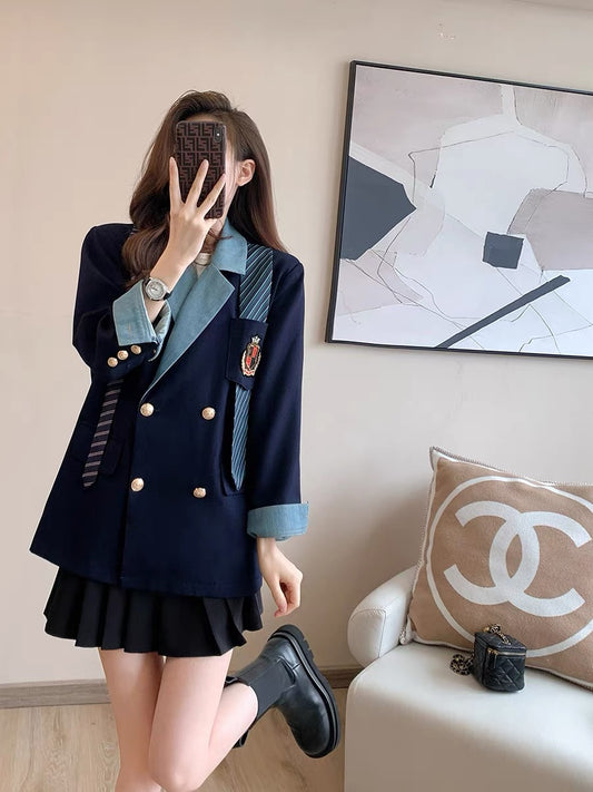 Korean version of the temperament casual suit top women's 2022 early autumn new high-end fashion Western-style loose suit jacket