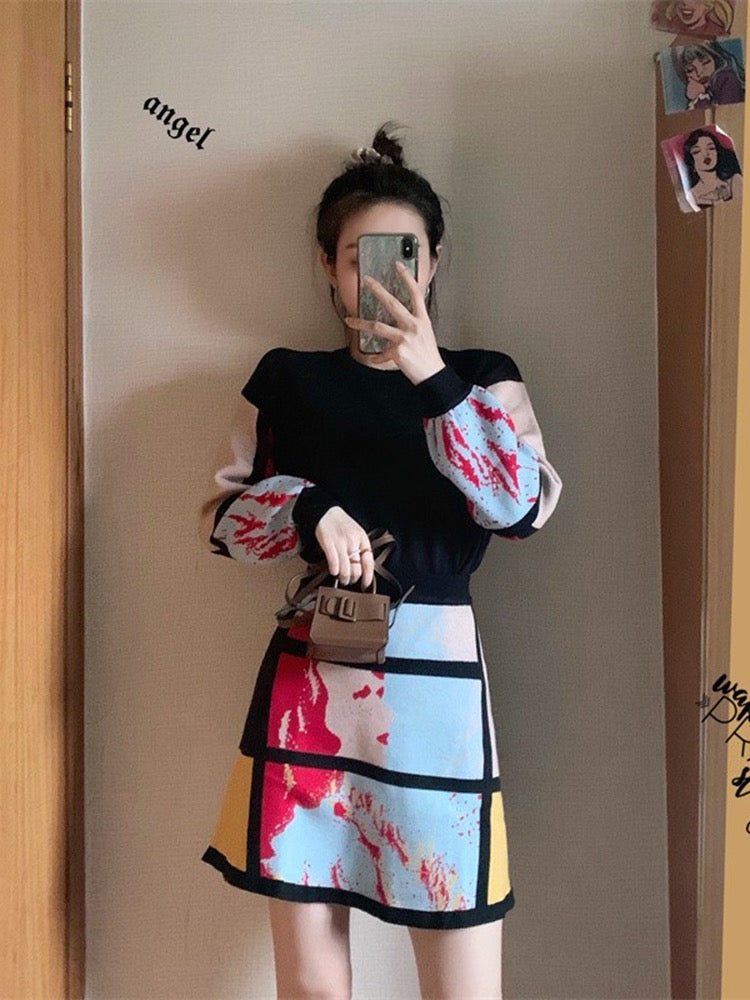 [Favorite Welfare] Xiaoxiangfeng suit skirt autumn and winter 2022 new female high-end trendy small dress two-piece set