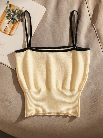 Pure desire bowknot camisole women wear sexy slim sweet and spicy knit short bottoming tube top top