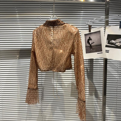Internet celebrity same style 2023 spring new hot girl celebrity full body sequins shiny short short sleeves shoulder pad short coat