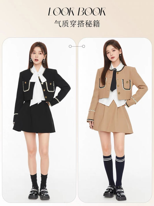 Fantu 2022 Xiaoxiangfeng women's suit early autumn new casual fashion women's high-end skirt two-piece set