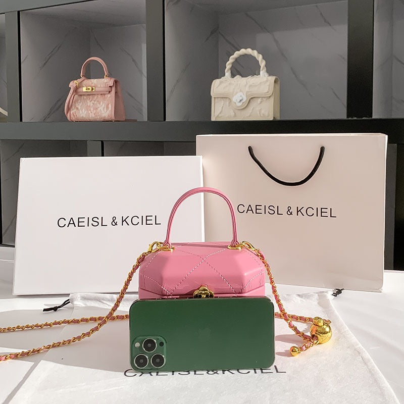CAEISL&KCIEL women's bag niche diamond chain small square bag women 2022 new autumn and winter music box messenger bag