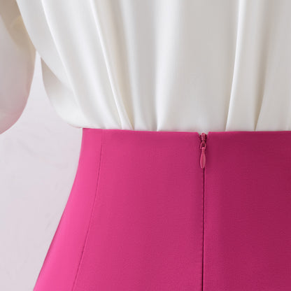 Skirt women's summer half-length 2022 new high-waist mid-length hip skirt with a small high-end design sense of niche