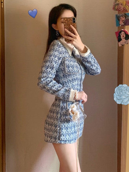 Xiaoxiang celebrity style high-end light luxury dress spring 2022 new female design sense niche skirt