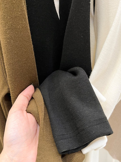 European goods cashmere small high collar bottoming shirt women's autumn and winter new trendy fashion western style tops brushed t-shirt women