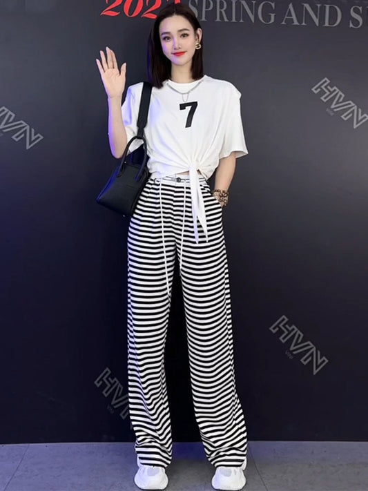 Sports and leisure suit women's summer 2023 new two-piece suit
