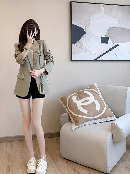 French temperament light and familiar style suit top women's 2022 early autumn new high-end fashion western style suit jacket winter