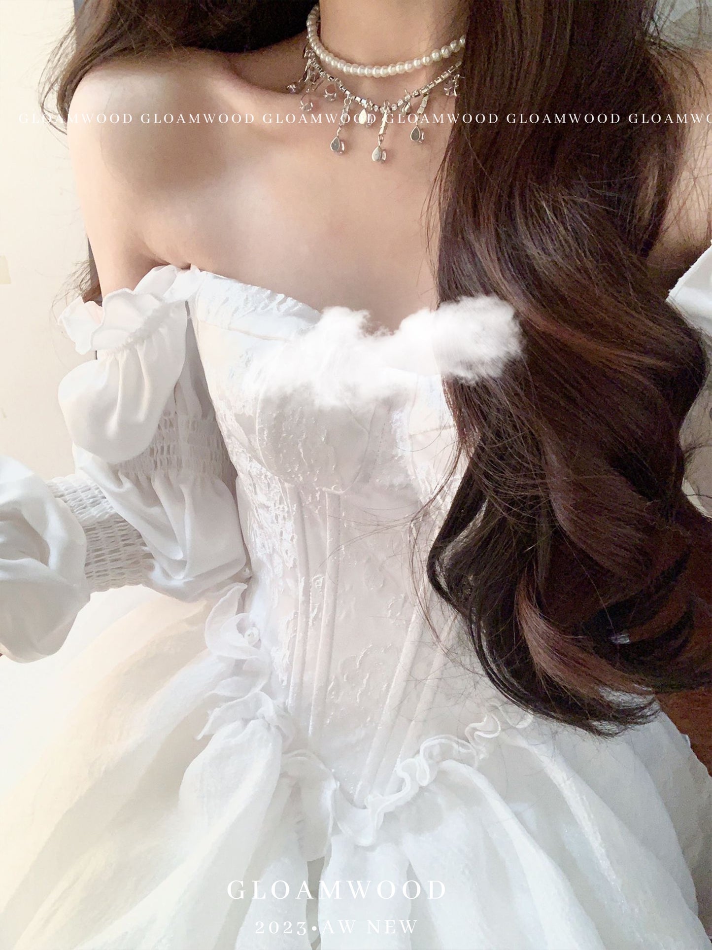 Twilight Cong ◆Rich Little Daughter Dress French Style Fugitive Princess White Long Dress Spring Dress Female 2023 New