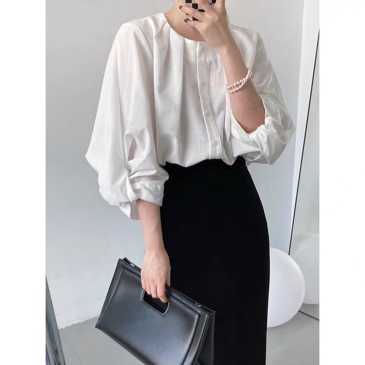 La Chapelle gold velvet skirt women's high waist mid-length 2022 spring and autumn new rear slit bag hip one step skirt