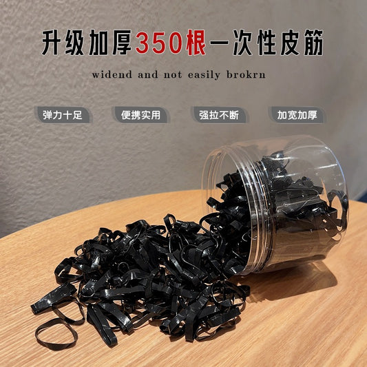 Thickened and thickened without hurting hair small rubber band female tie head high elastic head rope disposable hair rope durable black hair ring
