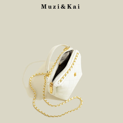 MuziKai genuine niche chain bag women's autumn 2022 new trendy fashion texture single shoulder Messenger mobile phone bag