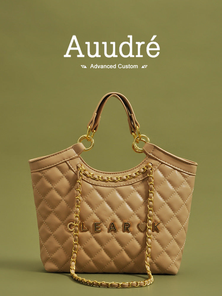 Auudre light luxury rhombus chain Messenger bag women 2023 new all-match large-capacity commuter shoulder handbag