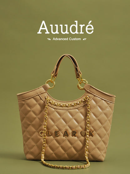 Auudre light luxury rhombus chain Messenger bag women 2023 new all-match large-capacity commuter shoulder handbag