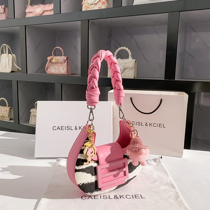 CAEISL&KCIEL women's bag niche design high-end zebra pattern underarm bag 2022 new one-shoulder baguette bag