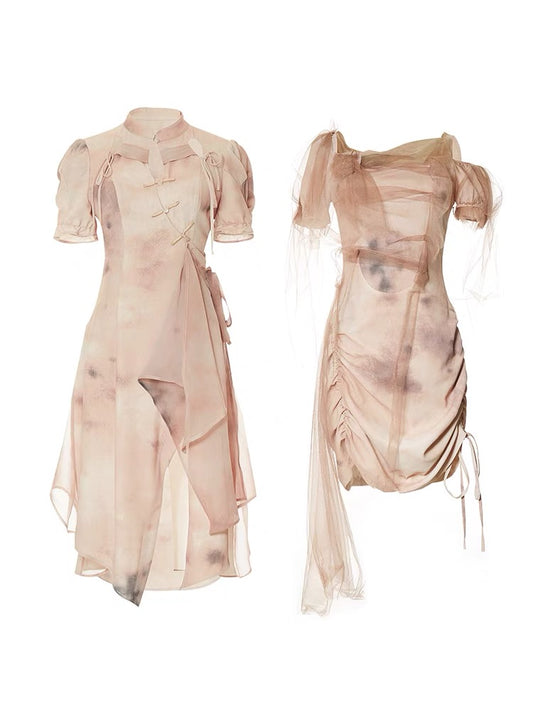 JZ Craftsman "My Fair Lady" improved cheongsam dress 2022 summer new women's original national style skirt 1321