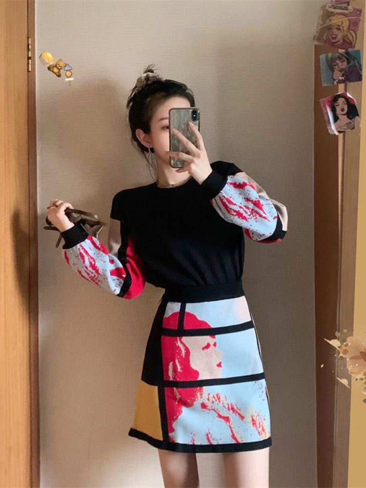 [Favorite Welfare] Xiaoxiangfeng suit skirt autumn and winter 2022 new female high-end trendy small dress two-piece set