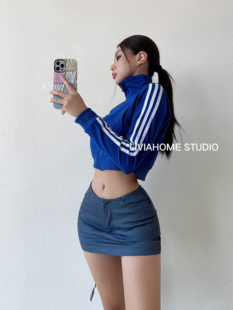 liviahome hot girl ins super short skirt with safety pants high waist tight bag hip skirt female A word skirt