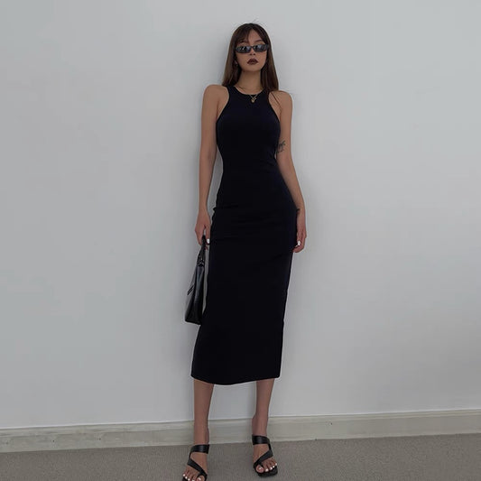 Homemade high-quality back hollow vest skirt sexy hot girl midi dress shows your figure, absolutely love summer