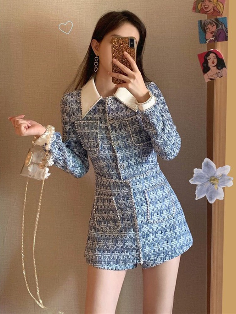 Xiaoxiang celebrity style high-end light luxury dress spring 2022 new female design sense niche skirt