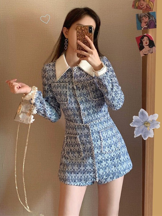 Xiaoxiang celebrity style high-end light luxury dress spring 2022 new female design sense niche skirt