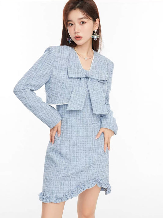 Fantu's high-end sense of small Shang plaid milk series wears an early autumn top 2022 autumn new all-match commuter jacket women