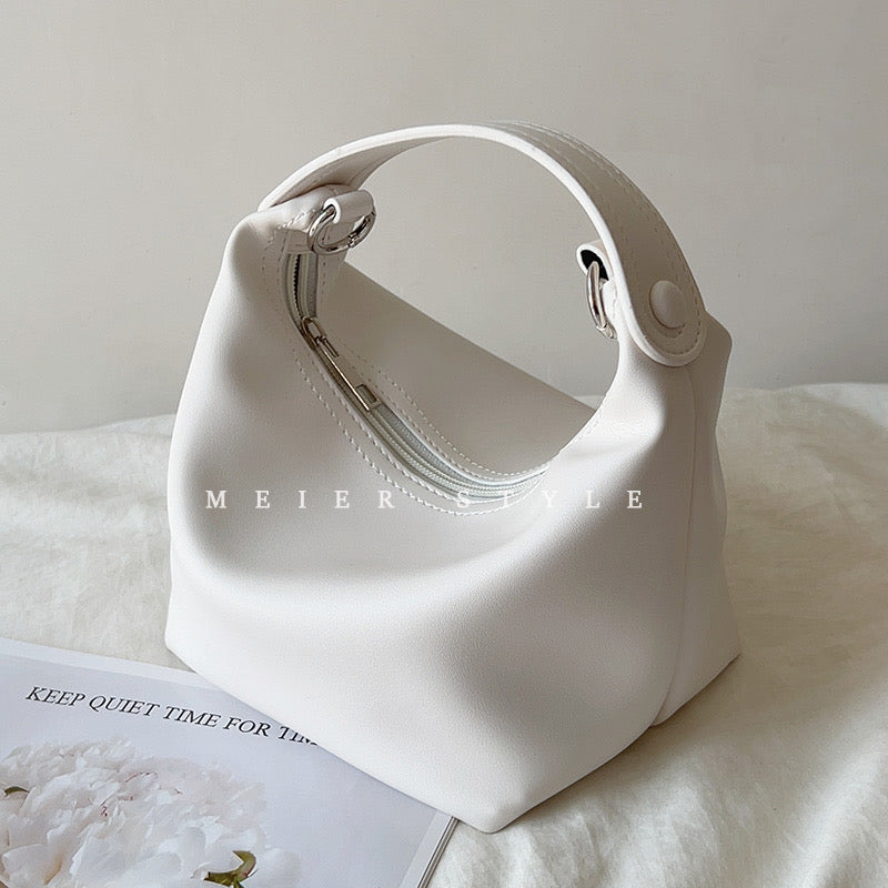 Korean ins macaron soft leather dumpling bag mini handbag fashion all-match single shoulder Messenger bag bucket bag female