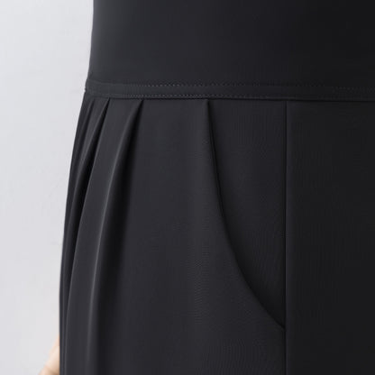 Black ice silk wide-leg pants women's summer thin section drape high waist 2022 new floor mopping casual pants look thin and versatile