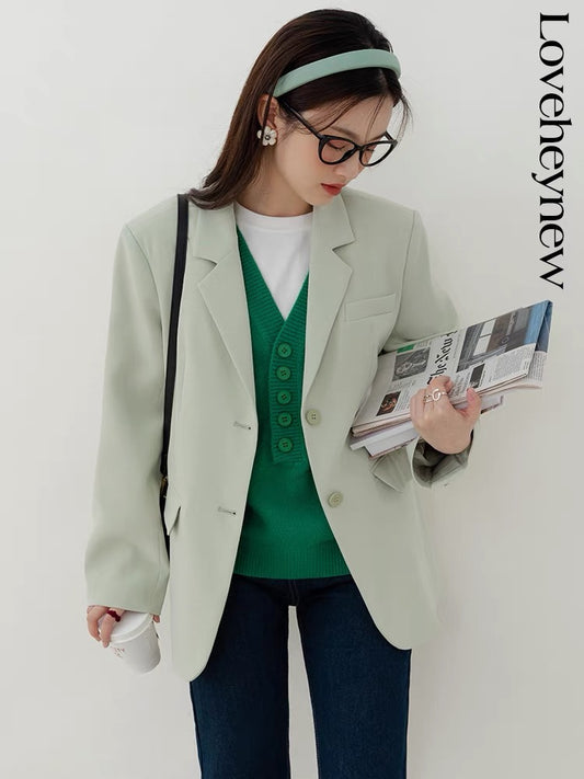 Of blazer women's 2022 spring new loose casual design small all-match suit 1401