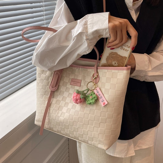 Big bag women's spring and summer 2023 new fashion shoulder bag college students versatile commuting tote portable large-capacity bag