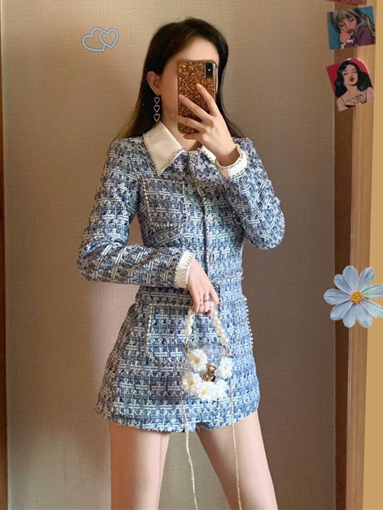 Xiaoxiang celebrity style high-end light luxury dress spring 2022 new female design sense niche skirt
