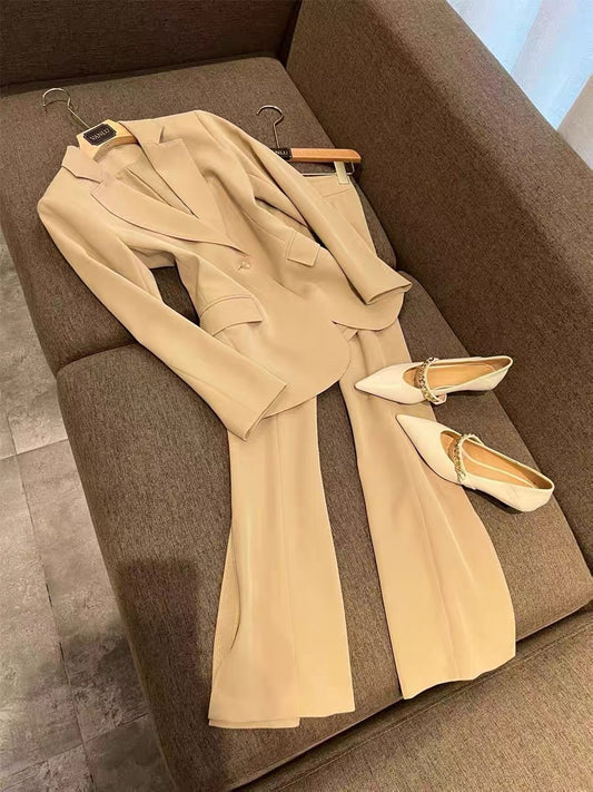 VANLU texture continues life!  Capable and advanced gas field ~ commuter waist acetate suit + split trousers suit 1720
