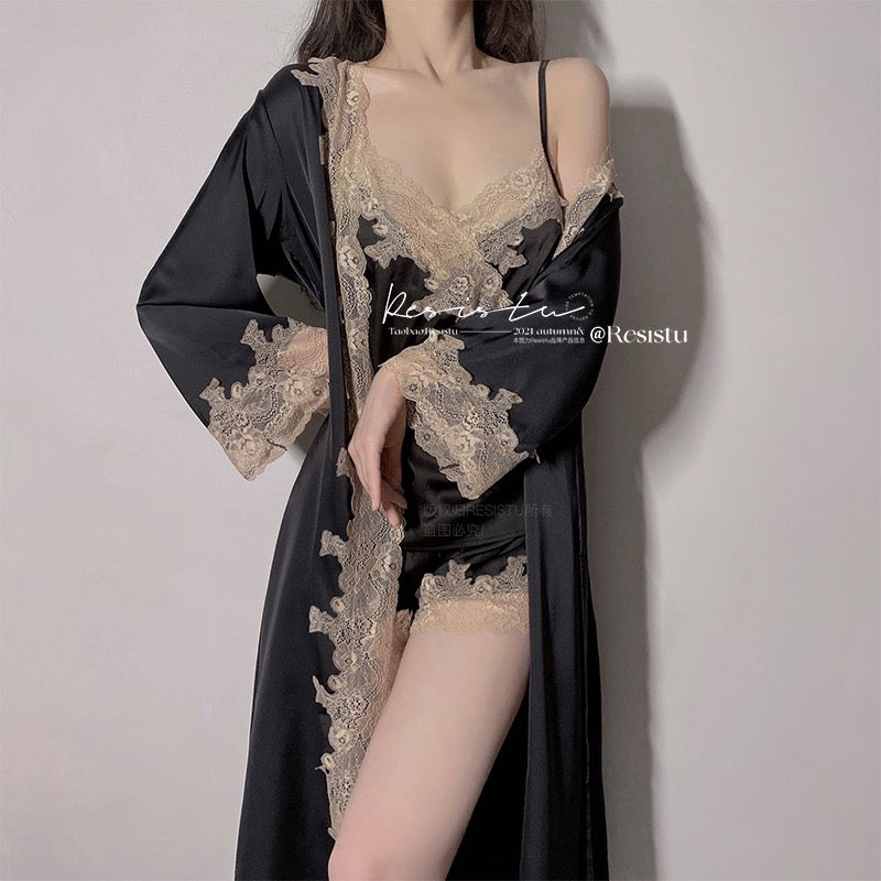 Pure Sexy Nightgowns Women Sleepwear Summer Thin Lace Suspenders