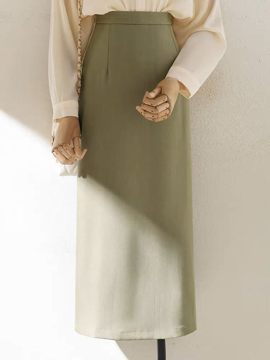 Professional commuting high waist straight suit skirt women 2023 spring and summer new drape casual mid-length one-step skirt