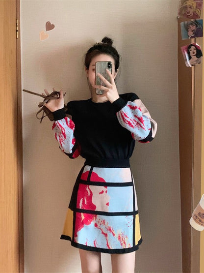 [Favorite Welfare] Xiaoxiangfeng suit skirt autumn and winter 2022 new female high-end trendy small dress two-piece set