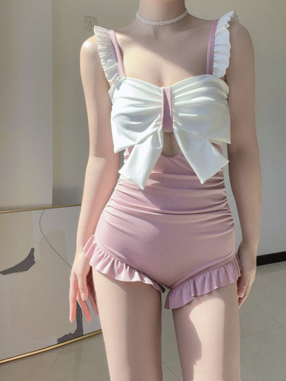Honey Dream swimsuit female pure desire wind hot spring conservative new one-piece Korean ins cover belly slimming suspenders sexy