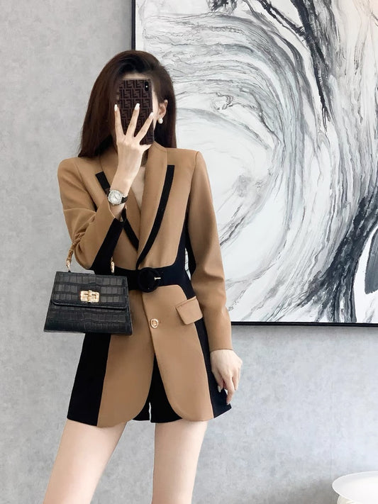 French retro British style suit top women's spring 2022 new temperament design sense niche suit jacket