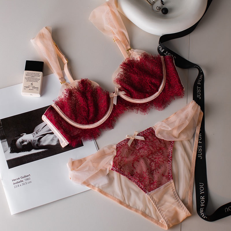 French style ultra-thin underwear women's big breasts are small and th Lee Nhi Boutique French style ultra-thin underwear women's big breasts are small and th Lee Nhi Boutique