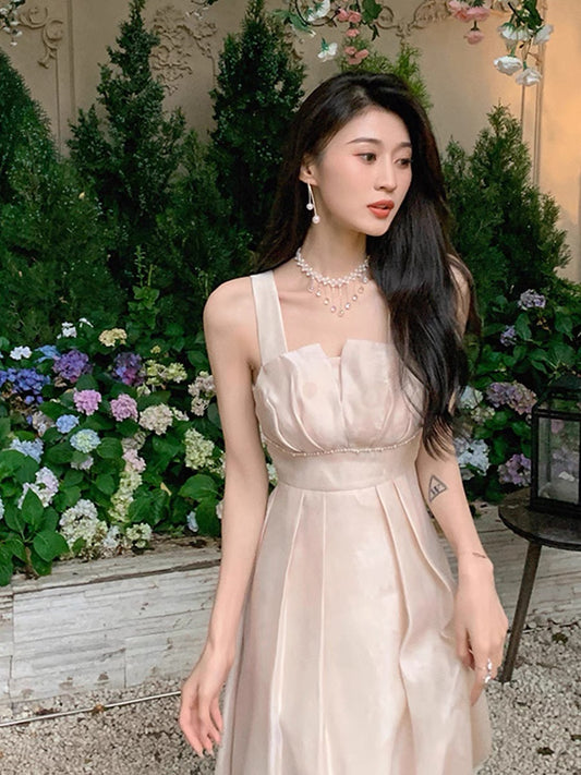 GUOGUOWOMEN Guoguojia French shell collar design gentle temperament suspender dress 55